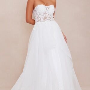Floral Embroidered Gown